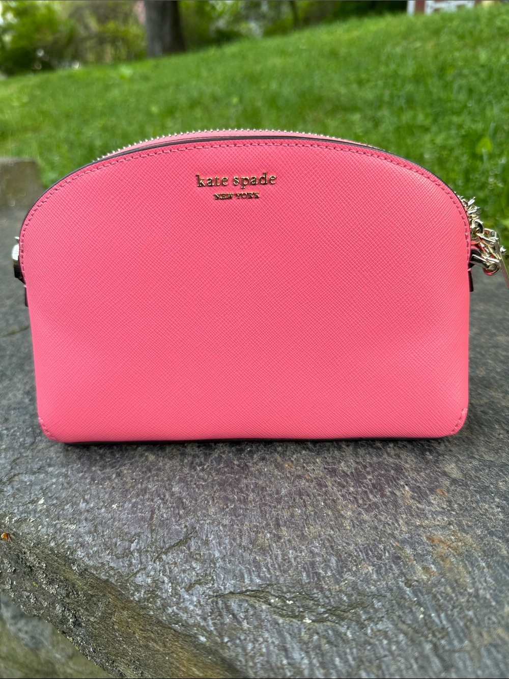 kate spade Pink Saffiano Dome Crossbody - Picture 1 of 16